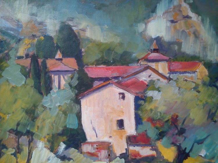 Village au fond de la vallée